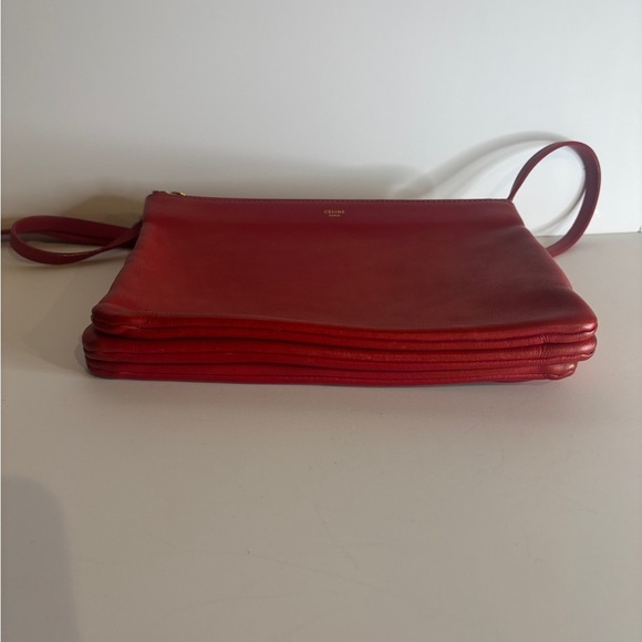 Céline Trio Crossbody Bag – Red Calfskin – Phoebe Philo Era – Authentic Designer - Picture 15 of 16